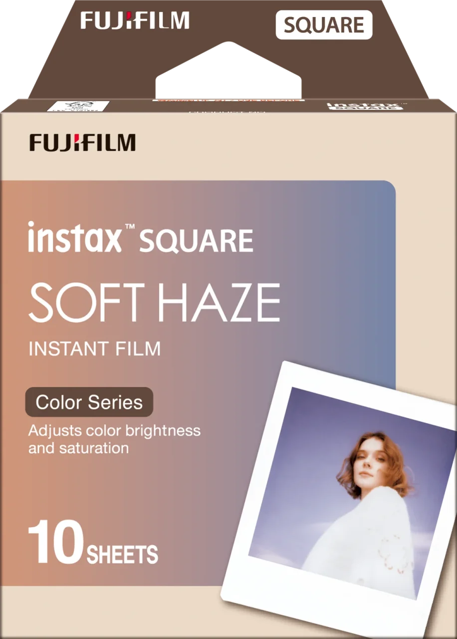 instax SQUARE フィルム「SOFT HAZE」の10枚入りパッケージ
