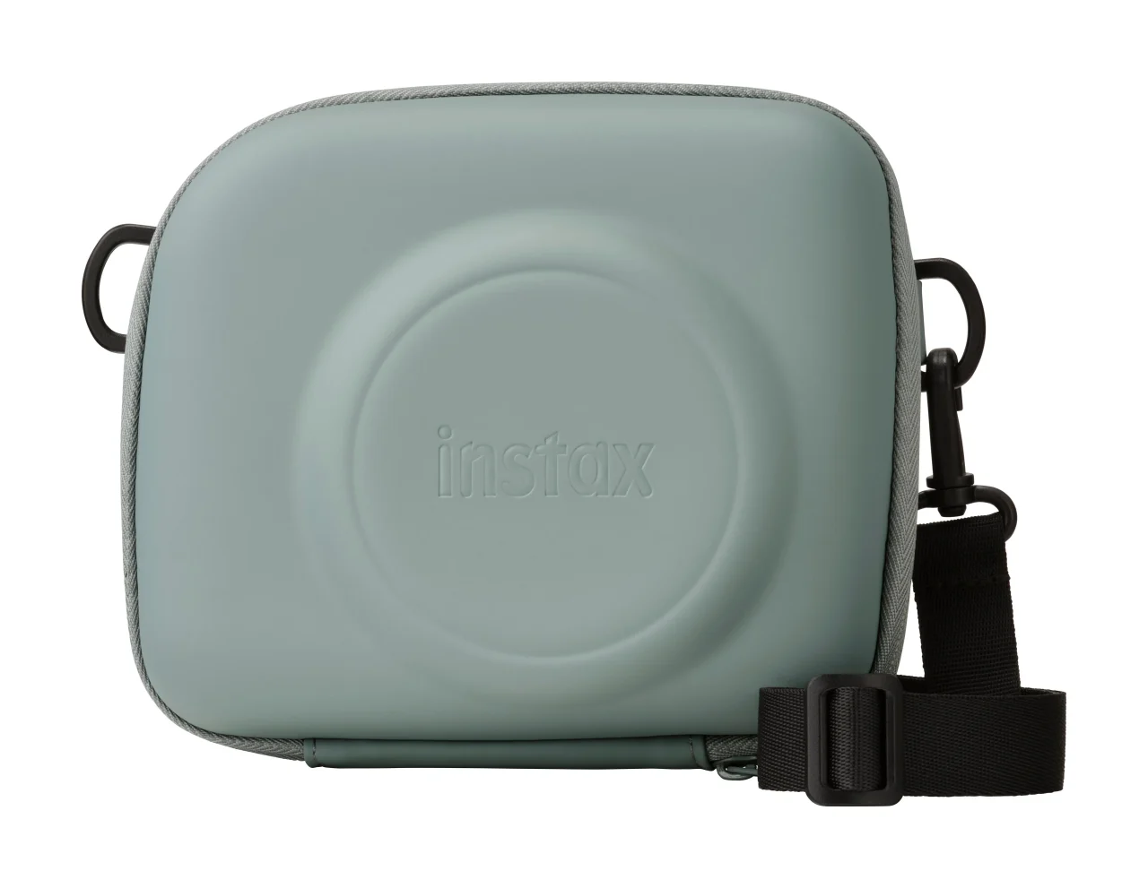 「instax SQUARE 2」用カメラケース スレートブルー、ストラップ付き