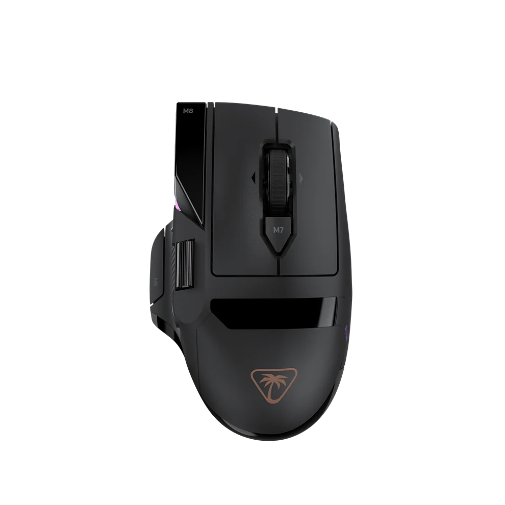 Command Series MC5の黒いワイヤレスゲーミングマウス、上面図