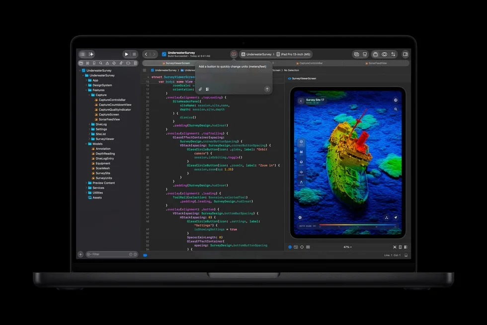 M6搭載14インチMacBook ProでXcodeを使用している画面
