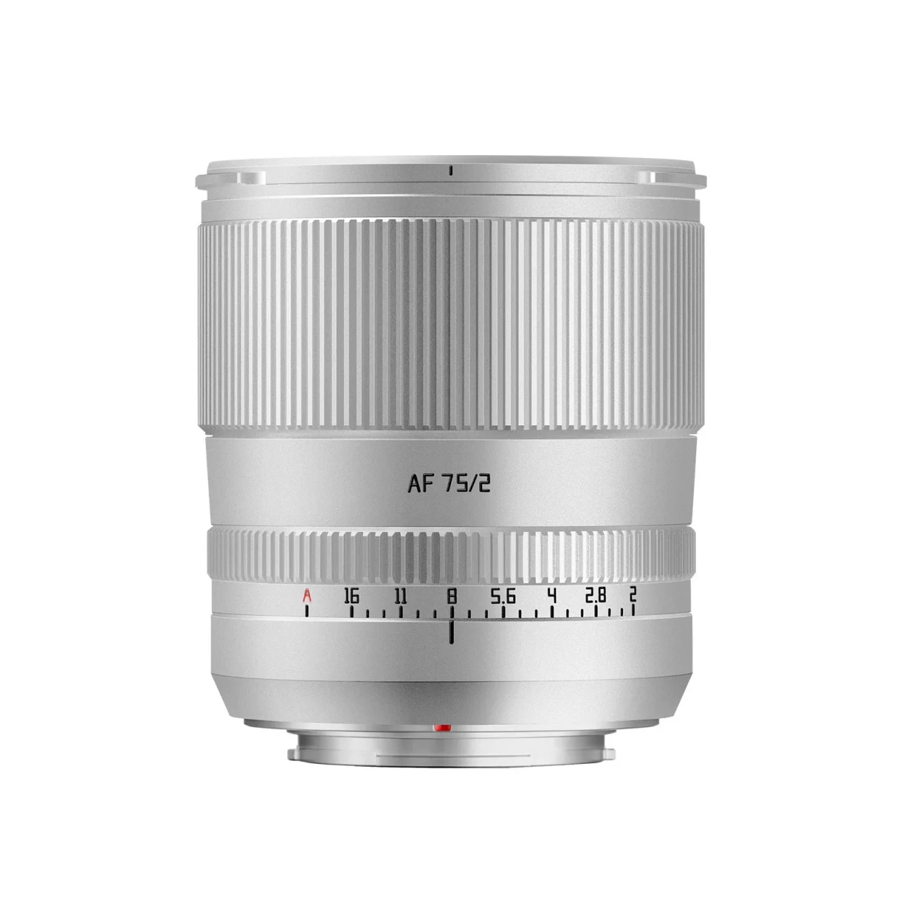 TTArtisan AF 75mm f/2 シルバーモデルの側面外観