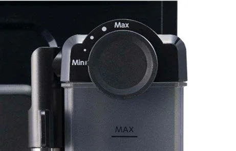 ミルクフォームのきめ細かさを調節できるダイヤルのMin・Max表示のアップ