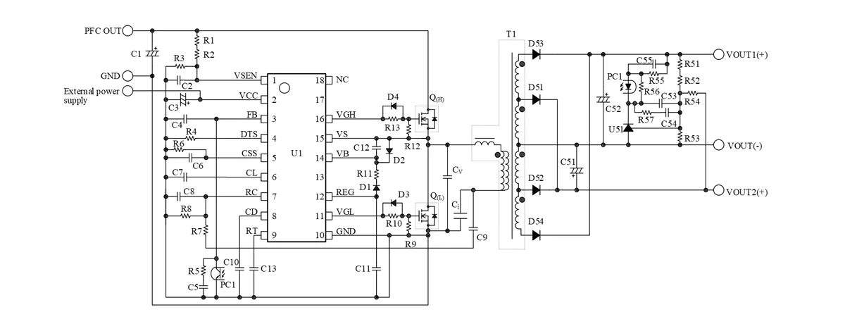 SSC3S932Aの応用回路例を示す回路図