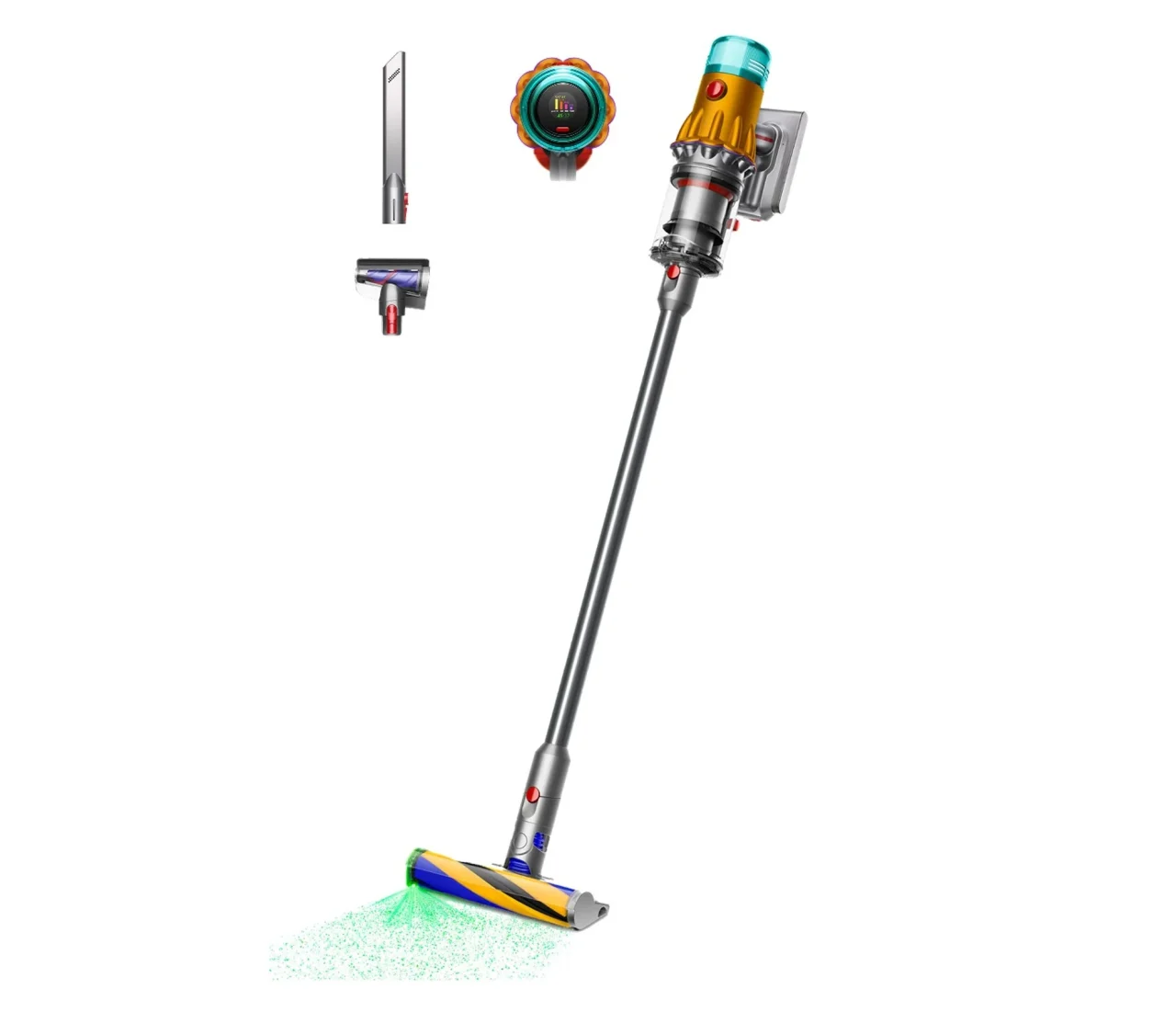 Dyson V12 Detect Slim Fluffy (SV46 FF2)のコードレス掃除機と付属ツール