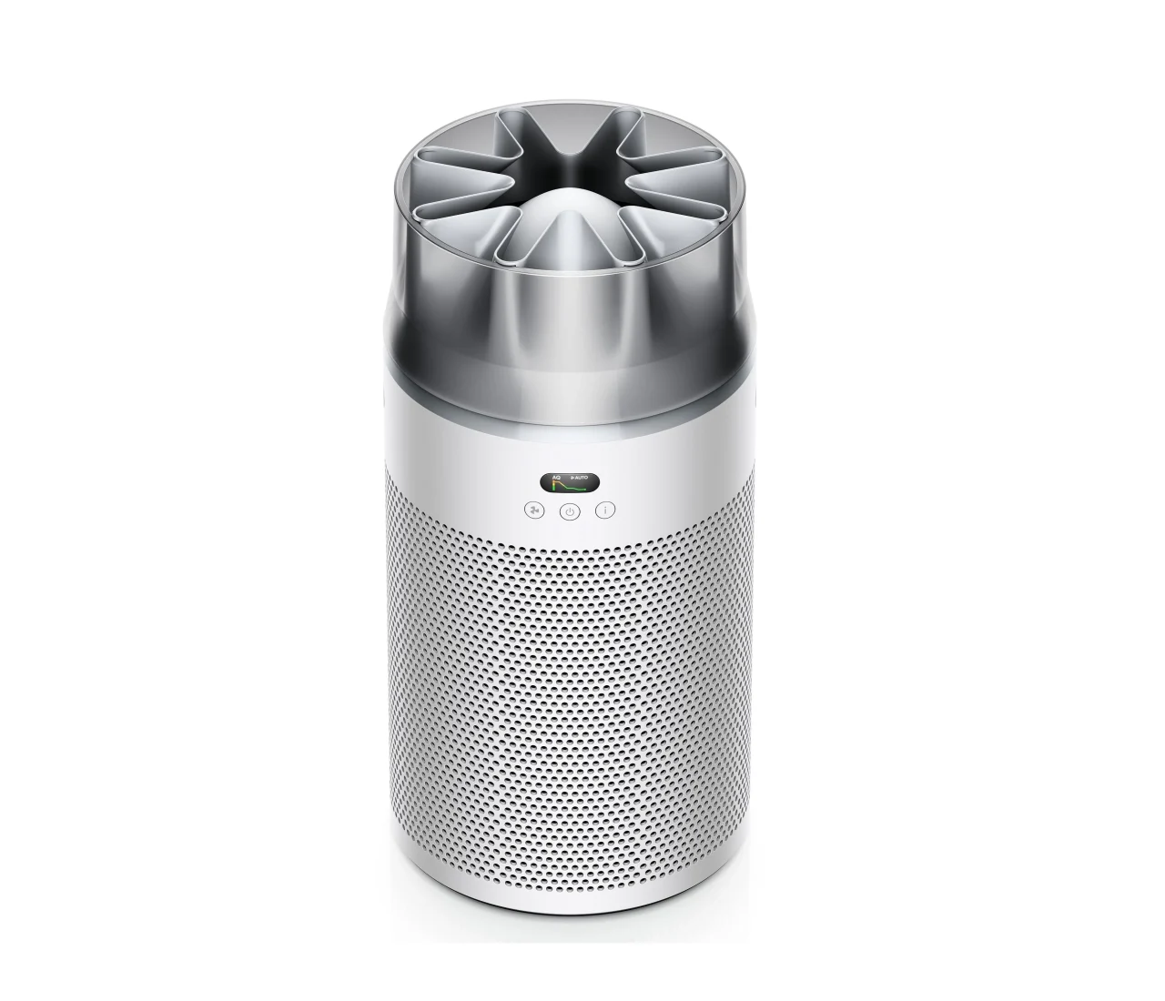 Dyson HushJet™ 空気清浄機 (SP01 WS) ホワイト／シルバーの円筒形本体