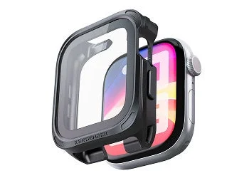 AWW25DFCZELBK ZEROSHOCKケースとApple Watch本体の分離イメージ