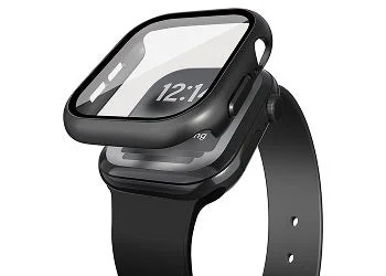 AW-26BFCGPBK 黒いフルカバーケースを装着したApple Watch