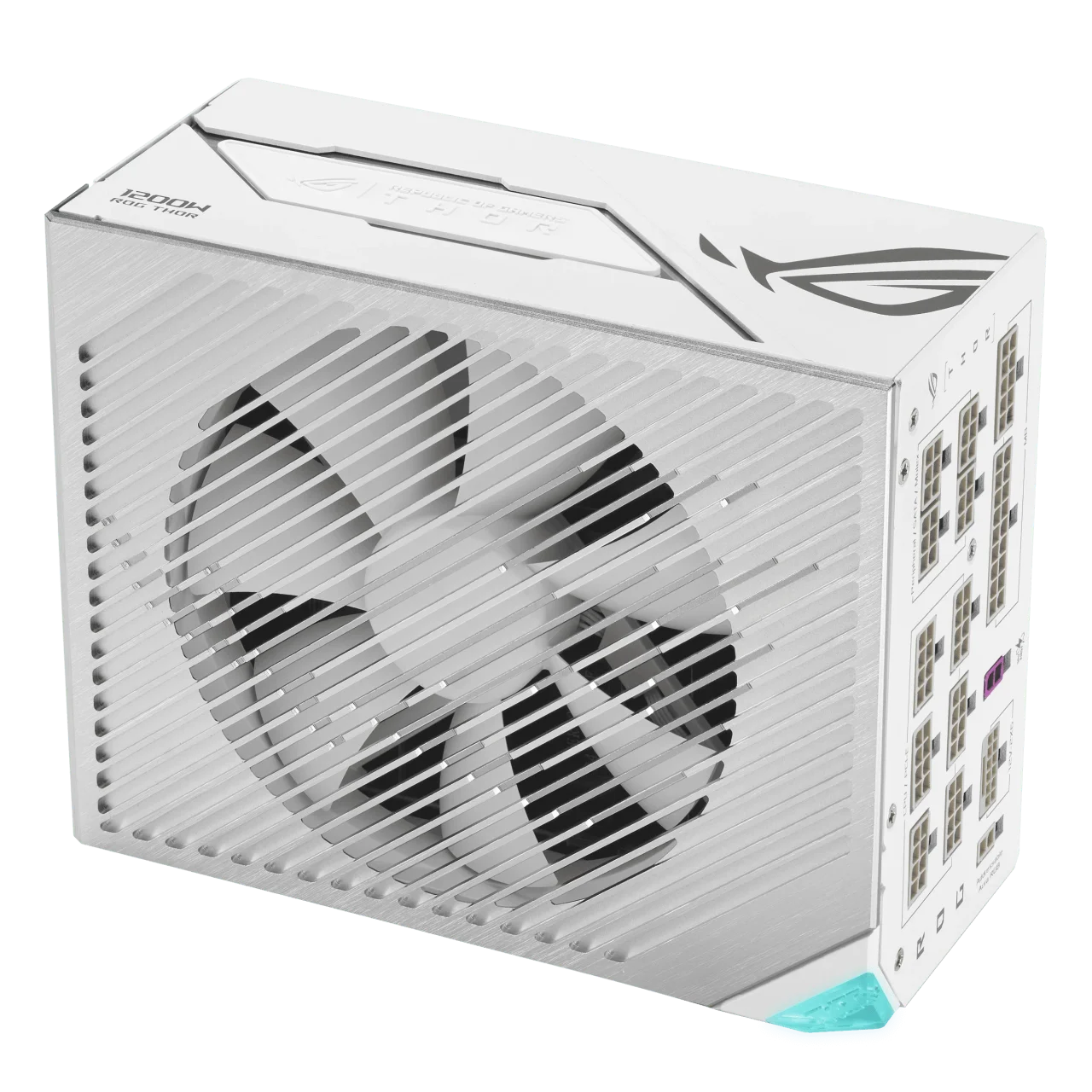 ROG-THOR-1200P3-WHITE-GAMING-E 白い電源ユニットの外観