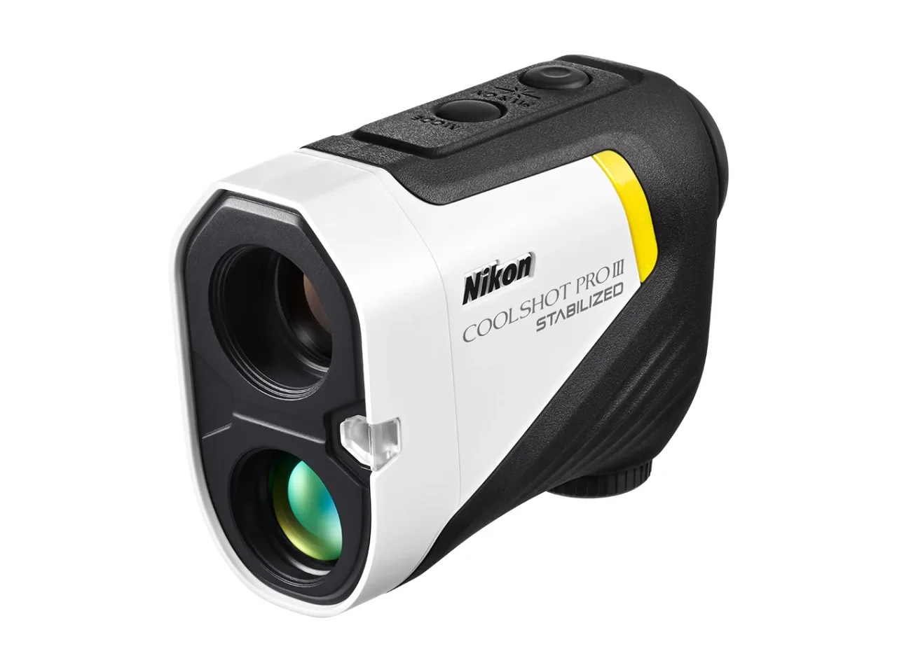 COOLSHOT PROIII STABILIZED 本体。白と黒のボディに黄色のライン